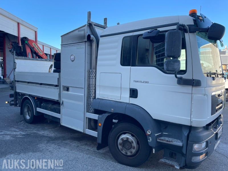 2013 MAN TGM 15.290 E- verkspåbygg med bakmontert kran og vinsj EU godkjent til 28.02.2026 110.980km - Camion platformă, Camion cu macara: Foto 3 2013 MAN TGM 15.290 E- verkspåbygg med bakmontert kran og vinsj EU godkjent til 28.02.2026 110.980km - Camion platformă, Camion cu macara: Foto 3