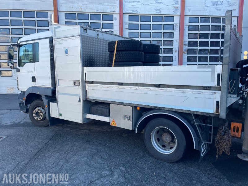2013 MAN TGM 15.290 E- verkspåbygg med bakmontert kran og vinsj EU godkjent til 28.02.2026 110.980km - Camion platformă, Camion cu macara: Foto 4 2013 MAN TGM 15.290 E- verkspåbygg med bakmontert kran og vinsj EU godkjent til 28.02.2026 110.980km - Camion platformă, Camion cu macara: Foto 4