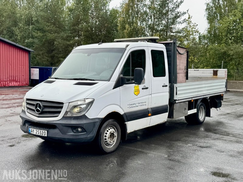 2014 Mercedes-Benz Sprinter 516 CDI planbil, 5-tonn, dobbelkabin, bakløft, lysbjelke - Camion platformă: Foto 1 2014 Mercedes-Benz Sprinter 516 CDI planbil, 5-tonn, dobbelkabin, bakløft, lysbjelke - Camion platformă: Foto 1