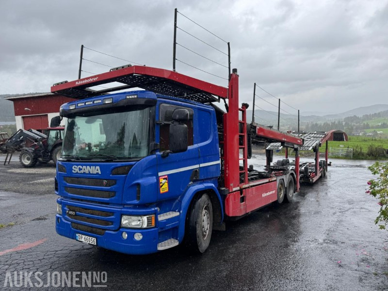 2015 Scania P 450 biltransport med henger / EU-godkjent - Camion transport auto: Foto 1 2015 Scania P 450 biltransport med henger / EU-godkjent - Camion transport auto: Foto 1