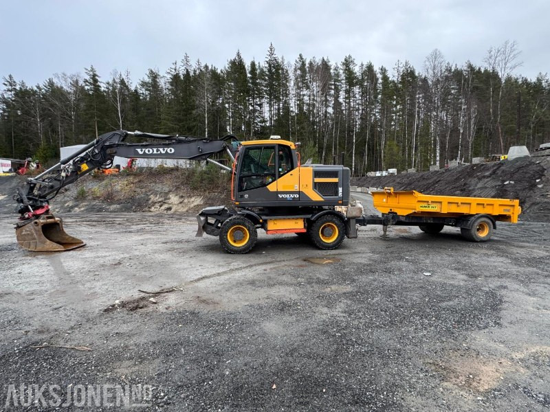 2016 Volvo EW160E hjulgraver med henger / rototilt / skuffe - Excavator: Foto 2 2016 Volvo EW160E hjulgraver med henger / rototilt / skuffe - Excavator: Foto 2