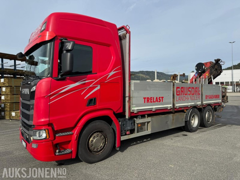 2017 Scania R500 planbil med HMF kran - Camion cu macara: Foto 1 2017 Scania R500 planbil med HMF kran - Camion cu macara: Foto 1
