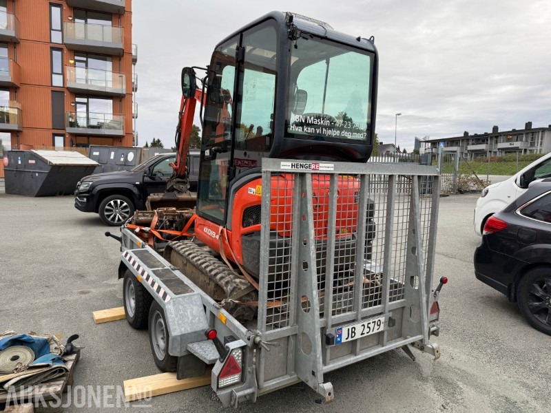 2018 Kubota KX019-4 minigraver m/ Tysse XTREME maskinhenger - Mini excavator: Foto 4 2018 Kubota KX019-4 minigraver m/ Tysse XTREME maskinhenger - Mini excavator: Foto 4