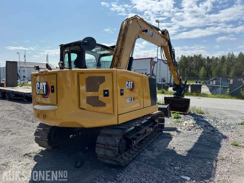 2021 Cat 307.5 gravemaskin med tiltrotator og sentralsmøring / 2 stk skuffer / årskontrollert - Excavator: Foto 5 2021 Cat 307.5 gravemaskin med tiltrotator og sentralsmøring / 2 stk skuffer / årskontrollert - Excavator: Foto 5