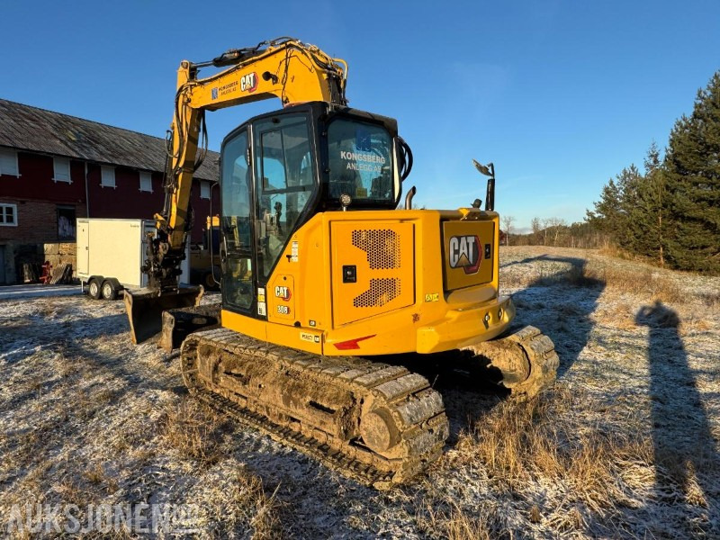 2022 Cat 308CR gravemaskin med gummipads / OilQuick / Engcon tiltrotator / 3 stk skuffer / 1334 timer - Excavator: Foto 3 2022 Cat 308CR gravemaskin med gummipads / OilQuick / Engcon tiltrotator / 3 stk skuffer / 1334 timer - Excavator: Foto 3
