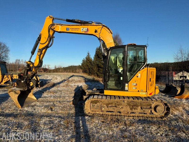2022 Cat 308CR gravemaskin med gummipads / OilQuick / Engcon tiltrotator / 3 stk skuffer / 1334 timer - Excavator: Foto 2 2022 Cat 308CR gravemaskin med gummipads / OilQuick / Engcon tiltrotator / 3 stk skuffer / 1334 timer - Excavator: Foto 2