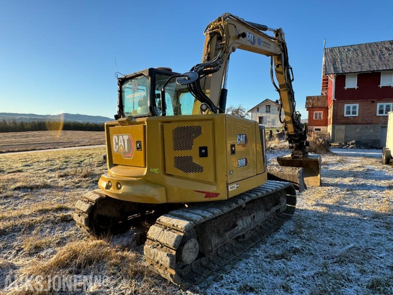 2022 Cat 308CR gravemaskin med gummipads / OilQuick / Engcon tiltrotator / 3 stk skuffer / 1334 timer - Excavator: Foto 5 2022 Cat 308CR gravemaskin med gummipads / OilQuick / Engcon tiltrotator / 3 stk skuffer / 1334 timer - Excavator: Foto 5