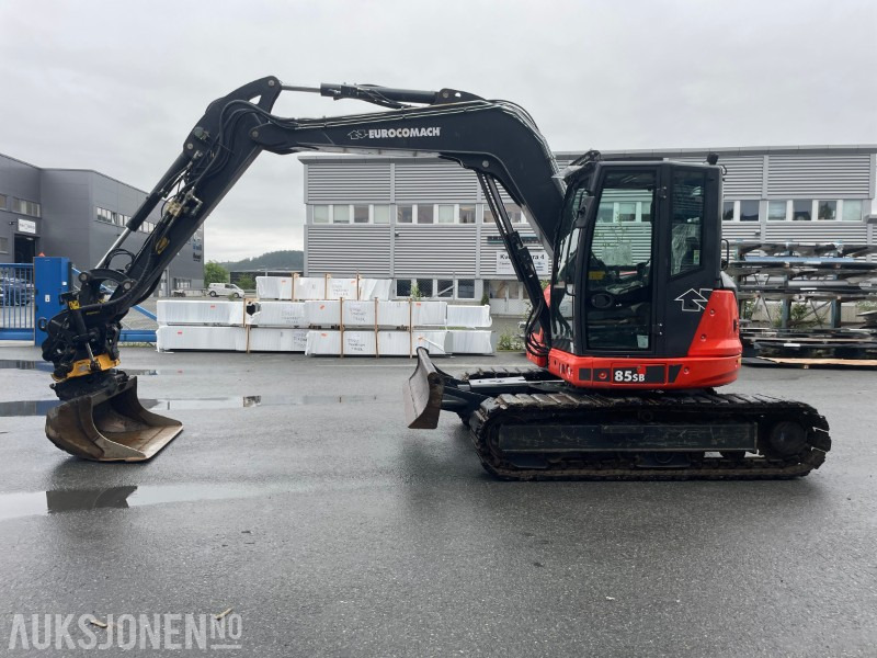 2022 Eurocomach 85SB. Engcon tilt, sentralsmøring, to skuffer, - Excavator: Foto 1 2022 Eurocomach 85SB. Engcon tilt, sentralsmøring, to skuffer, - Excavator: Foto 1