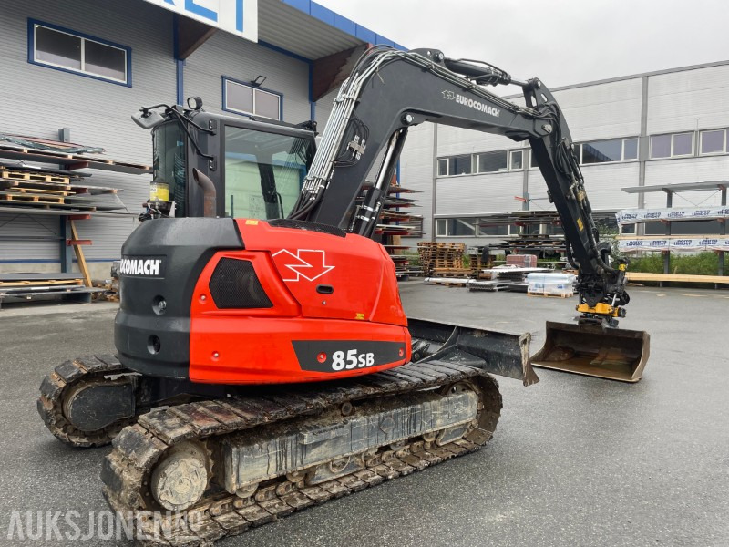 2022 Eurocomach 85SB. Engcon tilt, sentralsmøring, to skuffer, - Excavator: Foto 3 2022 Eurocomach 85SB. Engcon tilt, sentralsmøring, to skuffer, - Excavator: Foto 3