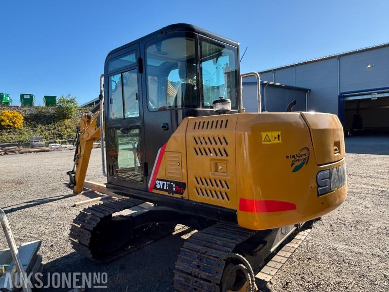 2024 Sany SY75C. S50 Hurtigfeste. Sentralsmøring. Graveskuff ca 320L - Excavator: Foto 5 2024 Sany SY75C. S50 Hurtigfeste. Sentralsmøring. Graveskuff ca 320L - Excavator: Foto 5
