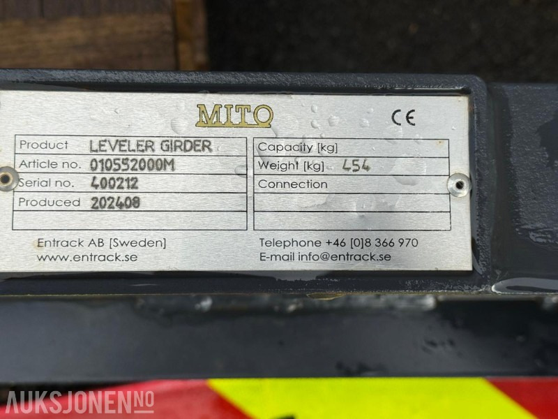 2024 Mito Leveler Girder – Avrettningsrulle til gravemaskin med S60-feste - Ataşament pentru Utilaje constructii: Foto 5 2024 Mito Leveler Girder – Avrettningsrulle til gravemaskin med S60-feste - Ataşament pentru Utilaje constructii: Foto 5