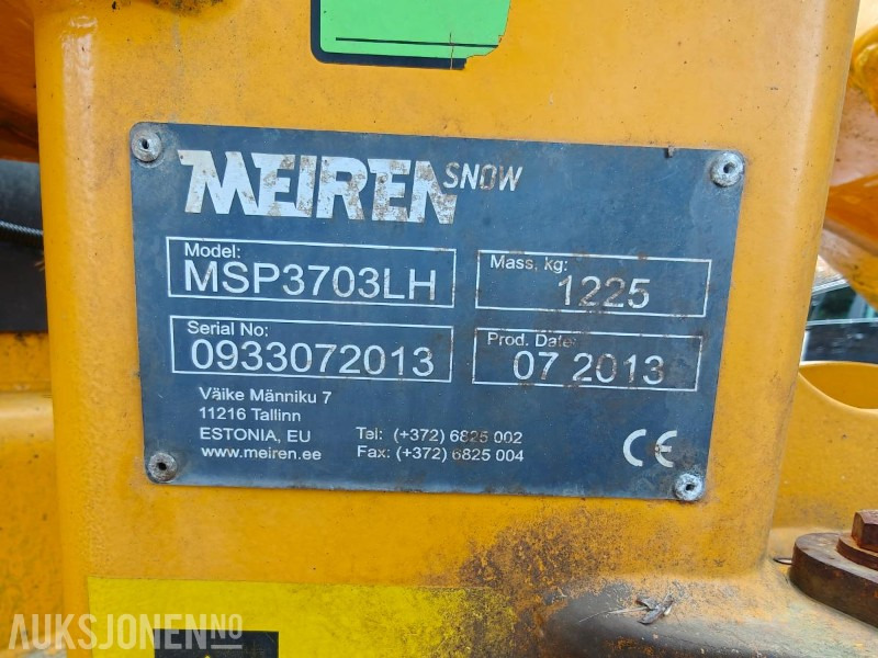 2013 Meiren MSP3703 LH - Snøplog med slapseskjær og parallellogram - Camion: Foto 2 2013 Meiren MSP3703 LH - Snøplog med slapseskjær og parallellogram - Camion: Foto 2