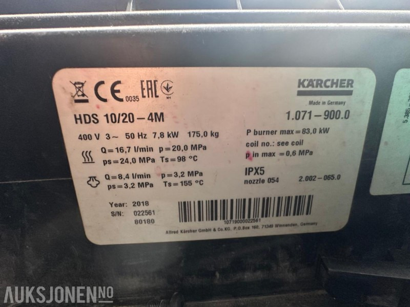 2018 Kärcher HDS 10/20 selges som delemaskin eller Rep objekt - Echipament industrial: Foto 5 2018 Kärcher HDS 10/20 selges som delemaskin eller Rep objekt - Echipament industrial: Foto 5