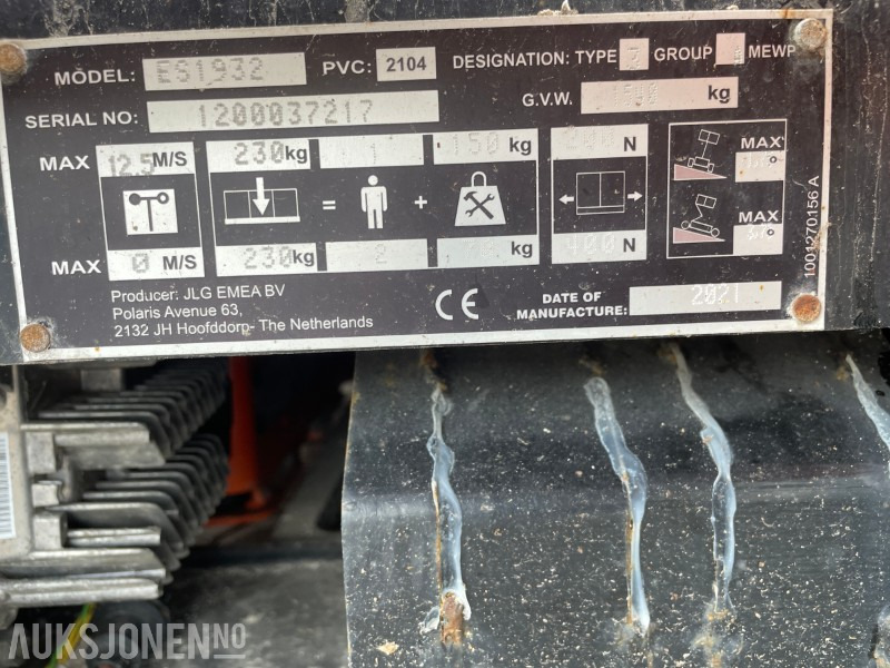 JLG ES1932 - Autopropulsată platformă: Foto 5 JLG ES1932 - Autopropulsată platformă: Foto 5
