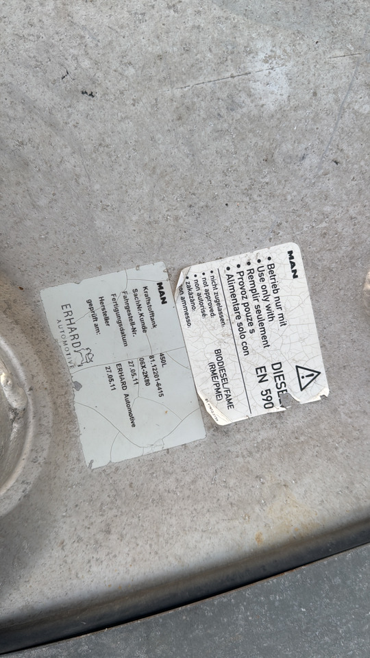 REZERVOR MAN 450 L MAN TGX truck - Rezervor combustibil pentru Camion: Foto 3 REZERVOR MAN 450 L MAN TGX truck - Rezervor combustibil pentru Camion: Foto 3