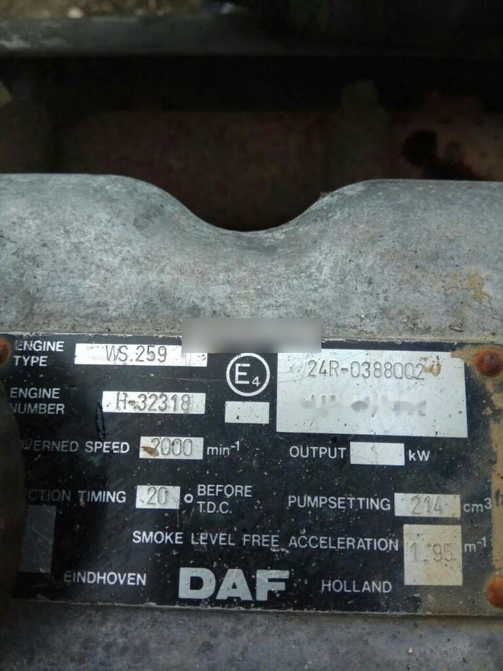 DAF ATI WS259 E2 DAF - Motor pentru Camion: Foto 5 DAF ATI WS259 E2 DAF - Motor pentru Camion: Foto 5