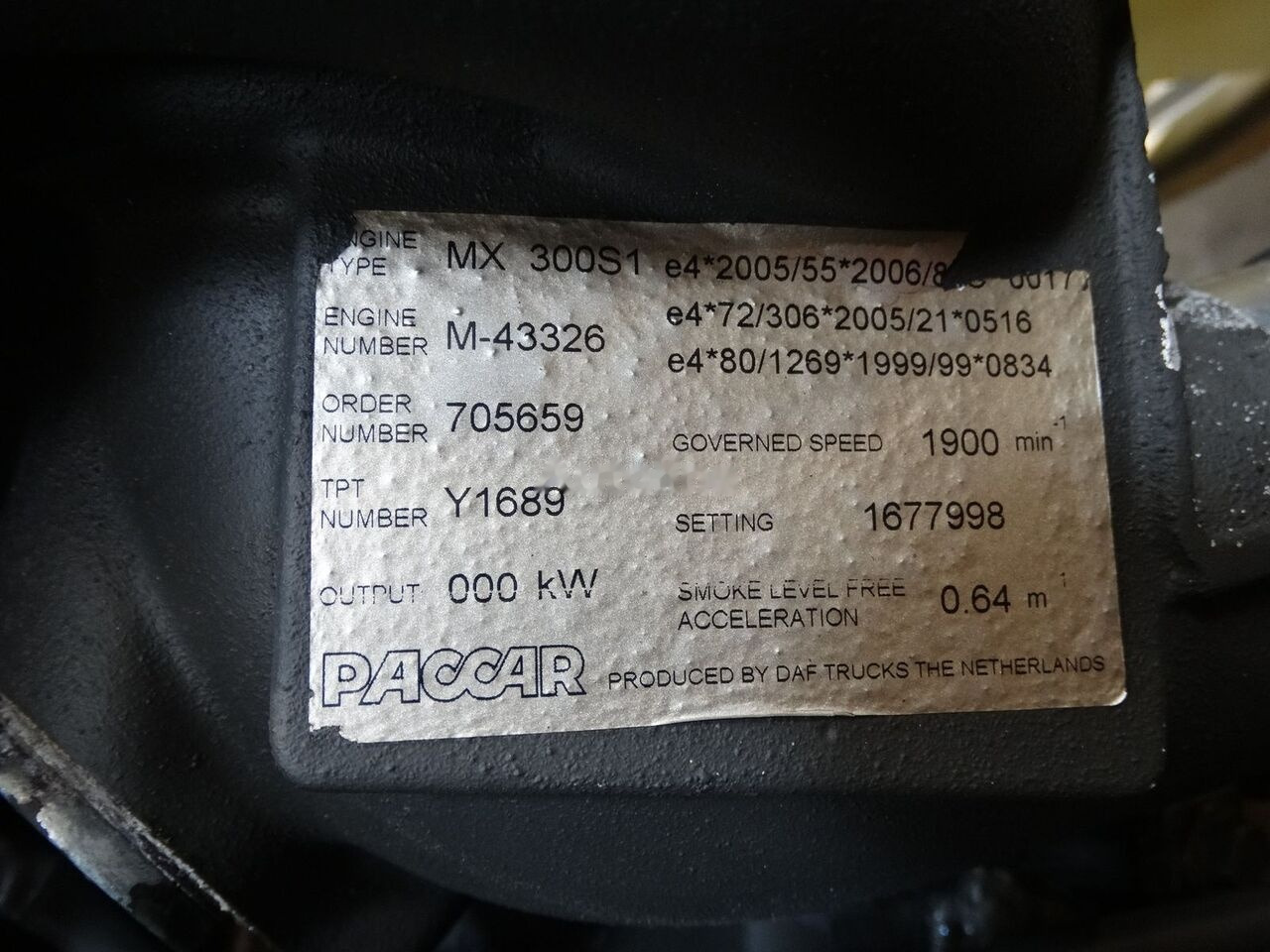 DAF MX300S1 410 DAF XF 105 - Motor pentru Camion: Foto 5 DAF MX300S1 410 DAF XF 105 - Motor pentru Camion: Foto 5
