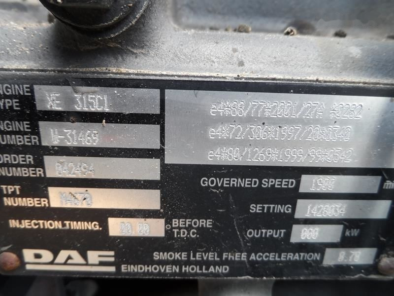 DAF XE315C 430 E3 DAF XF 95 - Motor pentru Camion: Foto 4 DAF XE315C 430 E3 DAF XF 95 - Motor pentru Camion: Foto 4