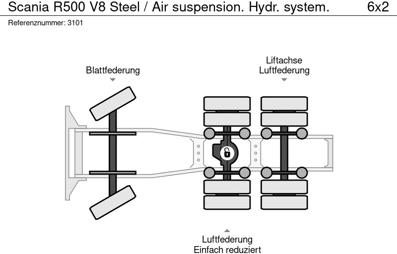 Cap tractor Scania R500 V8 Steel / Air suspension. Hydr. system.: Foto 17 Cap tractor Scania R500 V8 Steel / Air suspension. Hydr. system.: Foto 17