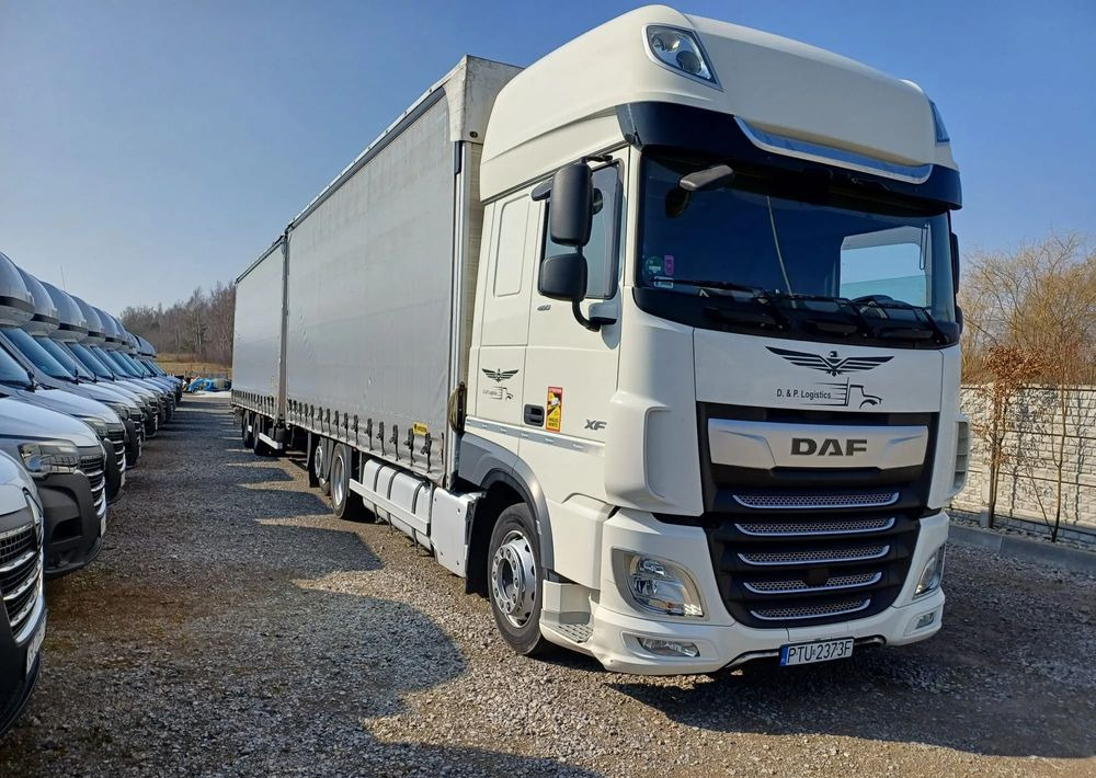 DAF XF 480 SUPER SPACE CAB / ZESTAW TANDEM PRZEJAZDOWY 120m3 - Camion cu prelată: Foto 2 DAF XF 480 SUPER SPACE CAB / ZESTAW TANDEM PRZEJAZDOWY 120m3 - Camion cu prelată: Foto 2