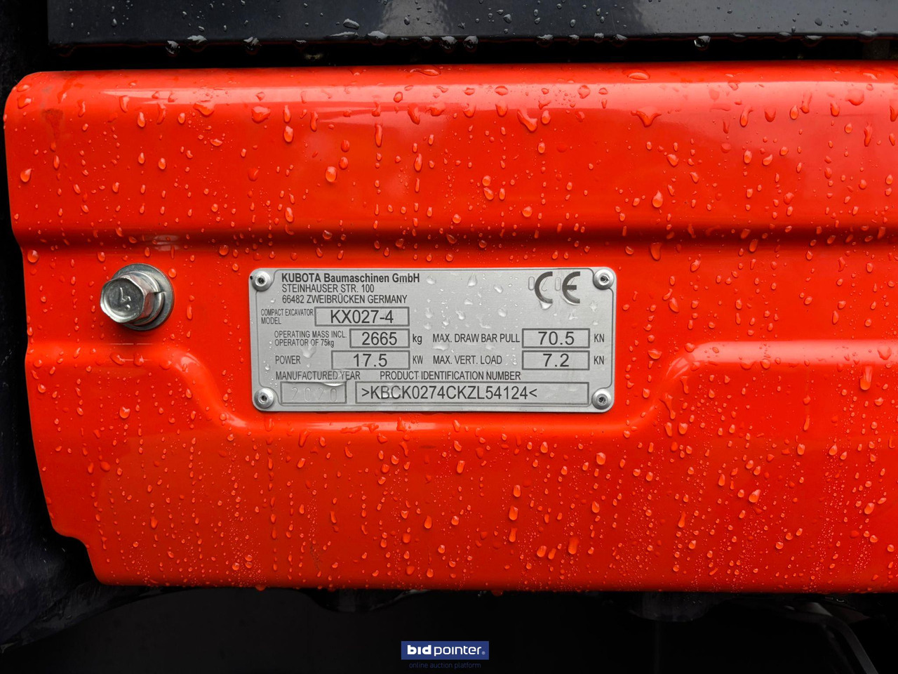 Mini excavator Kubota KX 027 - 4 GL  minigraver: Foto 10