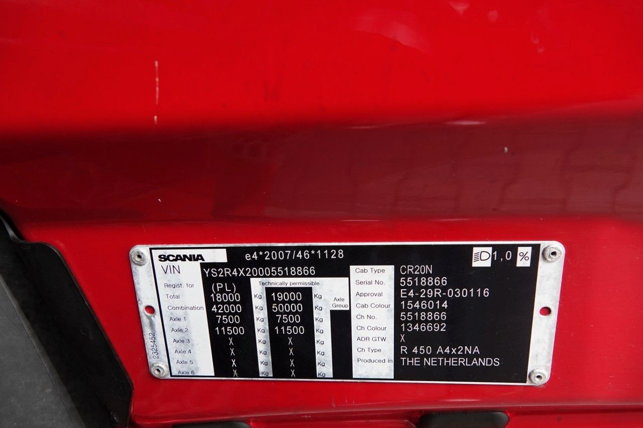Cap tractor Scania R 450 / HYDRAULIKA / I-PARK COOL / NISKA KABINA: Foto 18