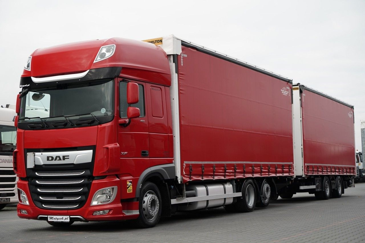 DAF XF 480 / ZESTAW TANDEM / 120 M3 / PRZEJAZDOWY / - Camion cu prelată: Foto 1 DAF XF 480 / ZESTAW TANDEM / 120 M3 / PRZEJAZDOWY / - Camion cu prelată: Foto 1