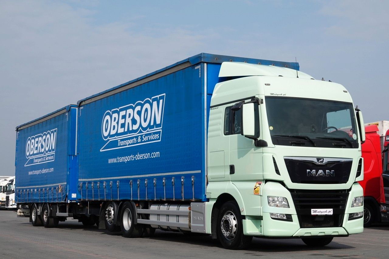MAN TGX 26.460 / ZESTAW TANDEM PRZEJAZDOWY / 120 M3 - Camion cu prelată: Foto 1 MAN TGX 26.460 / ZESTAW TANDEM PRZEJAZDOWY / 120 M3 - Camion cu prelată: Foto 1