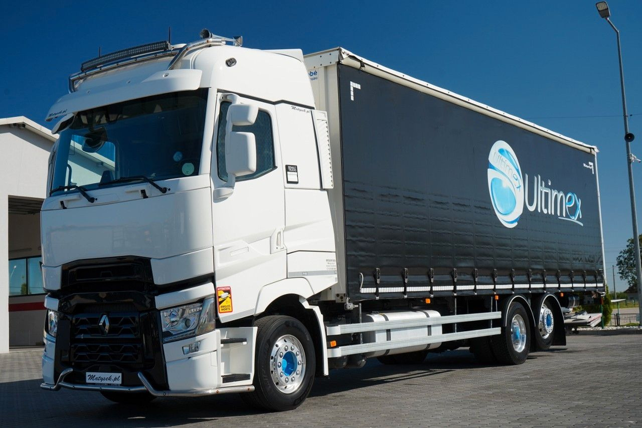 Renault T 440 / 6X2 / SOLÓWKA / FIRANKA 9.5 M / I-PARK - Camion cu prelată: Foto 1 Renault T 440 / 6X2 / SOLÓWKA / FIRANKA 9.5 M / I-PARK - Camion cu prelată: Foto 1