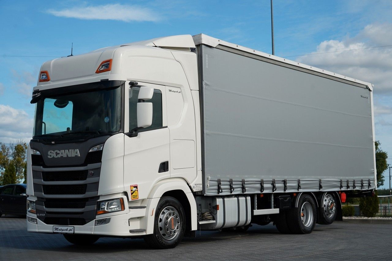 Scania R 450 / MEGA / 6x2 / FIRANKA - 8,2 m / SOLÓWKA / - Camion cu prelată: Foto 1 Scania R 450 / MEGA / 6x2 / FIRANKA - 8,2 m / SOLÓWKA / - Camion cu prelată: Foto 1