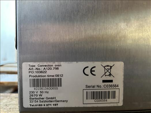 Bartscher A120 Convection oven - Utilaj brutarie: Foto 4 Bartscher A120 Convection oven - Utilaj brutarie: Foto 4