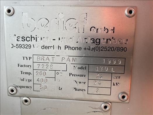 Berief Bratt pan Bratt pan - Utilaj pentru industria alimentara: Foto 5 Berief Bratt pan Bratt pan - Utilaj pentru industria alimentara: Foto 5