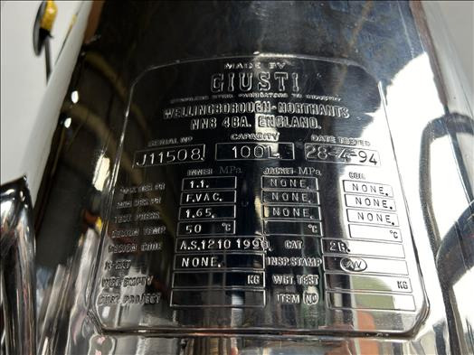Giusti 100L Holding vessel - Utilaj pentru industria alimentara: Foto 4 Giusti 100L Holding vessel - Utilaj pentru industria alimentara: Foto 4