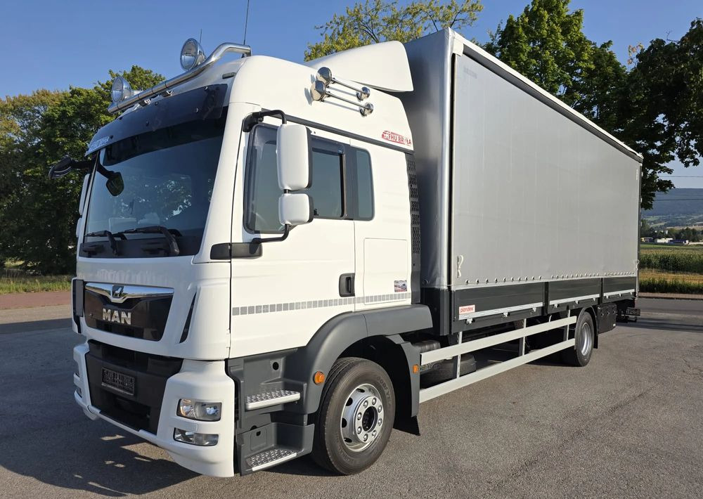 MAN TGM 15.290 / BURTO-FIRANKA / CAŁY NA PODUSZKACH /KLIMA POSTOJOWA / 2018R / NISKI PRZEBIEG / 18 PALET / E6 / JAK NOWY / WINDA / - Camion cu prelată: Foto 1 MAN TGM 15.290 / BURTO-FIRANKA / CAŁY NA PODUSZKACH /KLIMA POSTOJOWA / 2018R / NISKI PRZEBIEG / 18 PALET / E6 / JAK NOWY / WINDA / - Camion cu prelată: Foto 1