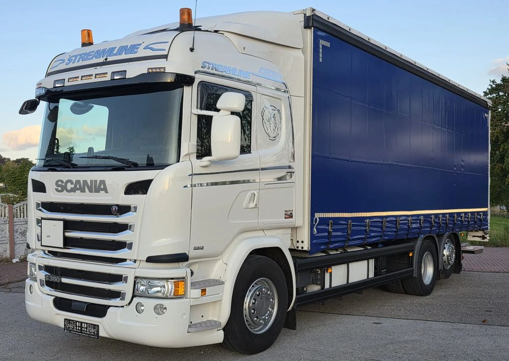 Scania G360 / BURTO-FIRANKA / 3 OSIE / WINDA / 20PALET / E6 / SYPIALNA KABINA / SPROWADZONY / JAK NOWA PRZEBIEG 490TYŚ / ŁADOWNOŚĆ 14500KG / - Camion cu prelată: Foto 1 Scania G360 / BURTO-FIRANKA / 3 OSIE / WINDA / 20PALET / E6 / SYPIALNA KABINA / SPROWADZONY / JAK NOWA PRZEBIEG 490TYŚ / ŁADOWNOŚĆ 14500KG / - Camion cu prelată: Foto 1
