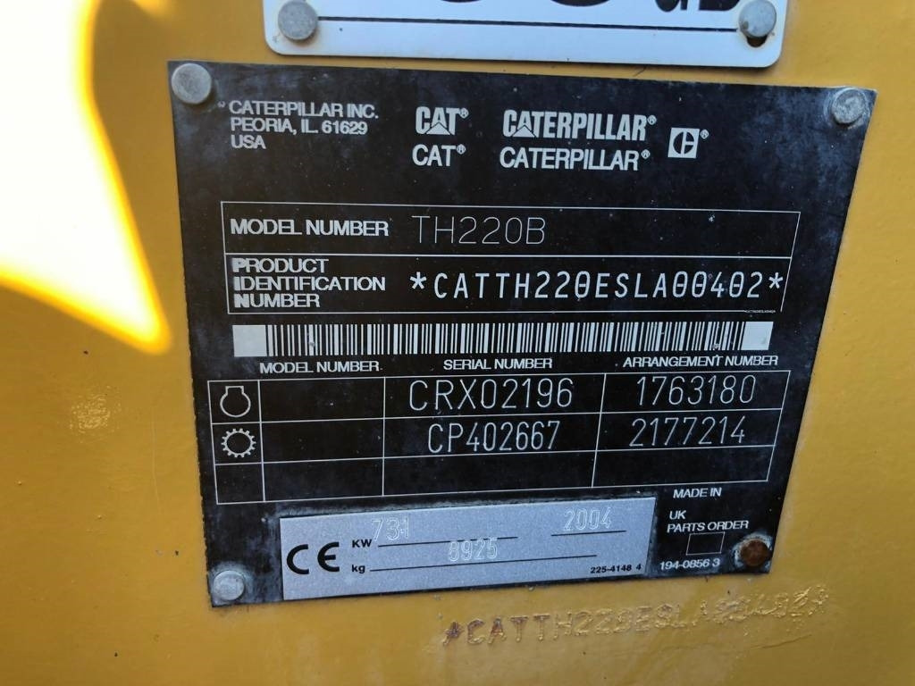CAT TH 220 B FOR PARTS - Stivuitor telescopic: Foto 3 CAT TH 220 B FOR PARTS - Stivuitor telescopic: Foto 3