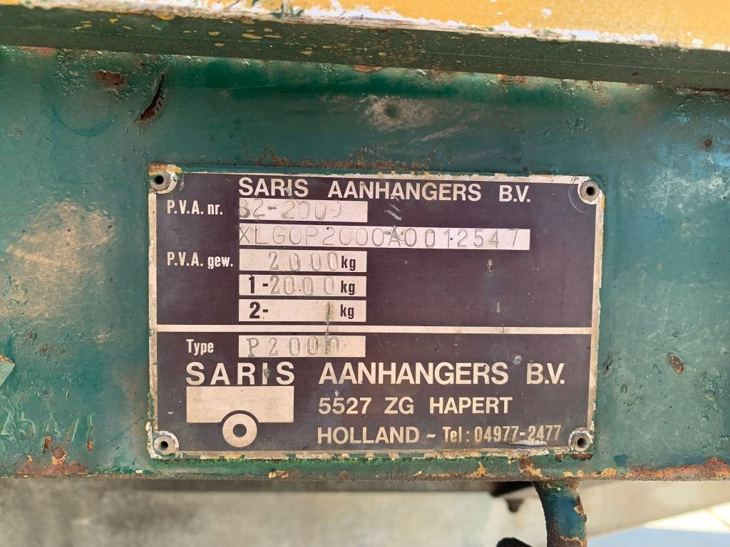 Remorca auto Saris P2000: Foto 8 Remorca auto Saris P2000: Foto 8