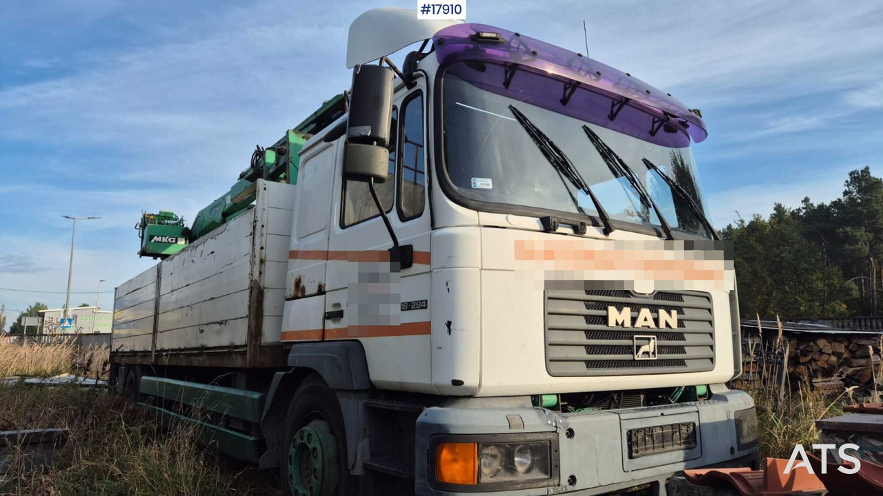 2000 MAN 18.284 - Camion platformă, Camion cu macara: Foto 3 2000 MAN 18.284 - Camion platformă, Camion cu macara: Foto 3