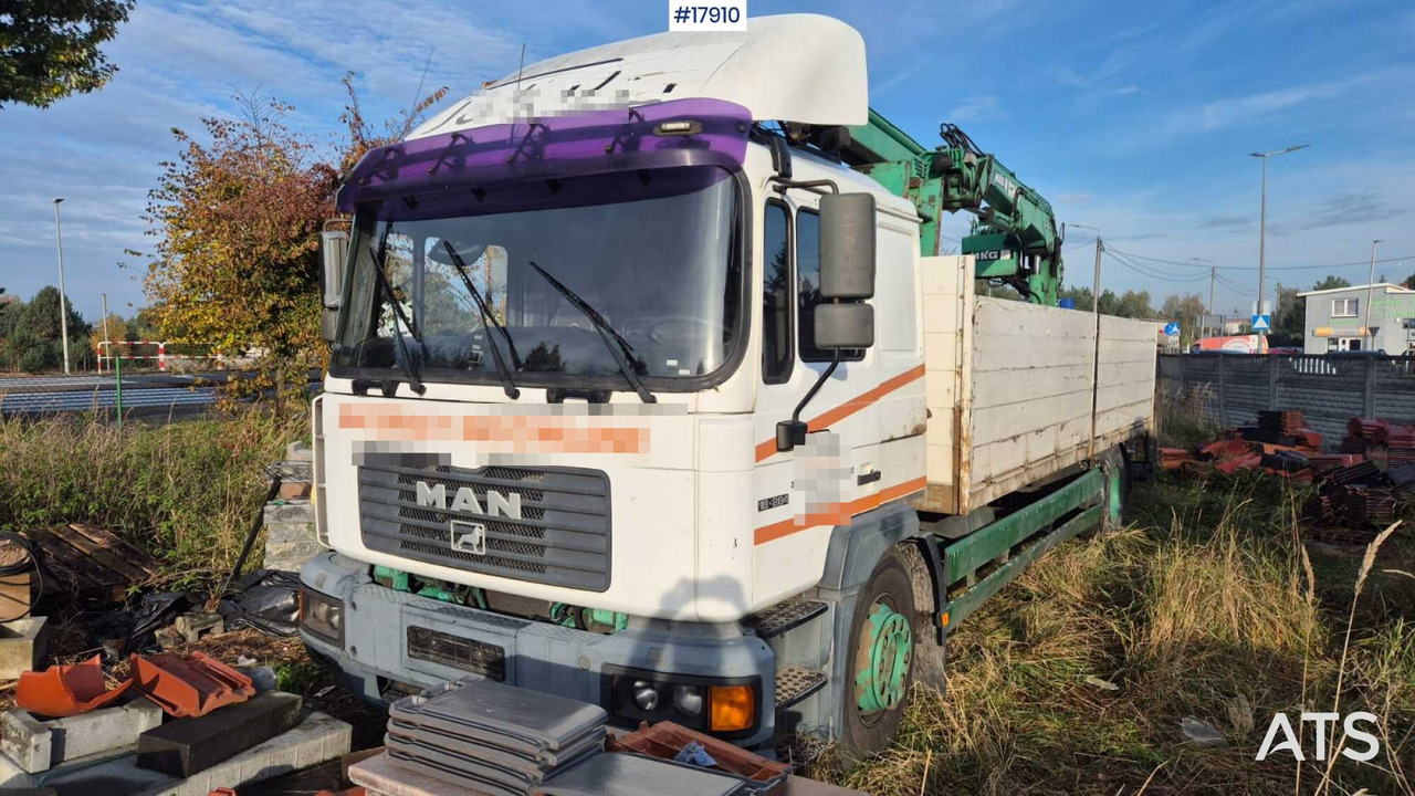 2000 MAN 18.284 - Camion platformă, Camion cu macara: Foto 1 2000 MAN 18.284 - Camion platformă, Camion cu macara: Foto 1
