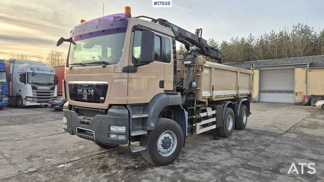 Tipper MAN TGS 33.400 6x4 HDS HIAB 144 DS-2 DUO (2009) - Camion basculantă, Camion cu macara: Foto 1 Tipper MAN TGS 33.400 6x4 HDS HIAB 144 DS-2 DUO (2009) - Camion basculantă, Camion cu macara: Foto 1