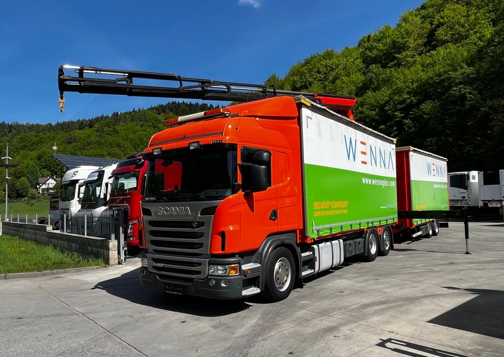 Scania G420 // Tandem // HDS Palfinger 18002 EH // Przyczepa // Oś skrętna podnoszona // Video !!! - Camion cu prelată, Camion electric: Foto 1 Scania G420 // Tandem // HDS Palfinger 18002 EH // Przyczepa // Oś skrętna podnoszona // Video !!! - Camion cu prelată, Camion electric: Foto 1