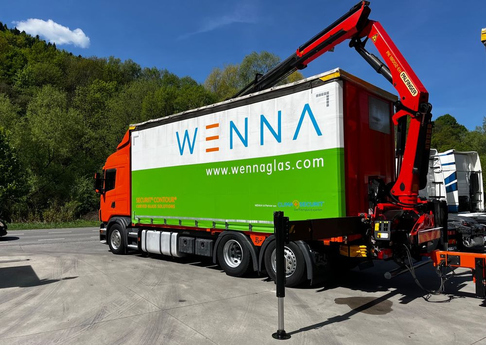 Scania G420 // Tandem // HDS Palfinger 18002 EH // Przyczepa // Oś skrętna podnoszona // Video !!! - Camion cu prelată, Remorcă cu prelată: Foto 5 Scania G420 // Tandem // HDS Palfinger 18002 EH // Przyczepa // Oś skrętna podnoszona // Video !!! - Camion cu prelată, Remorcă cu prelată: Foto 5