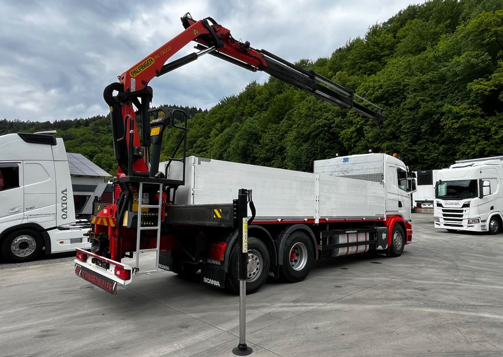 Scania G450 // 6x2// Skrzynia 6.40x2.49 // HDS Palfinger // Oś skrętna podnoszona // - Camion platformă, Camion cu macara: Foto 4 Scania G450 // 6x2// Skrzynia 6.40x2.49 // HDS Palfinger // Oś skrętna podnoszona // - Camion platformă, Camion cu macara: Foto 4