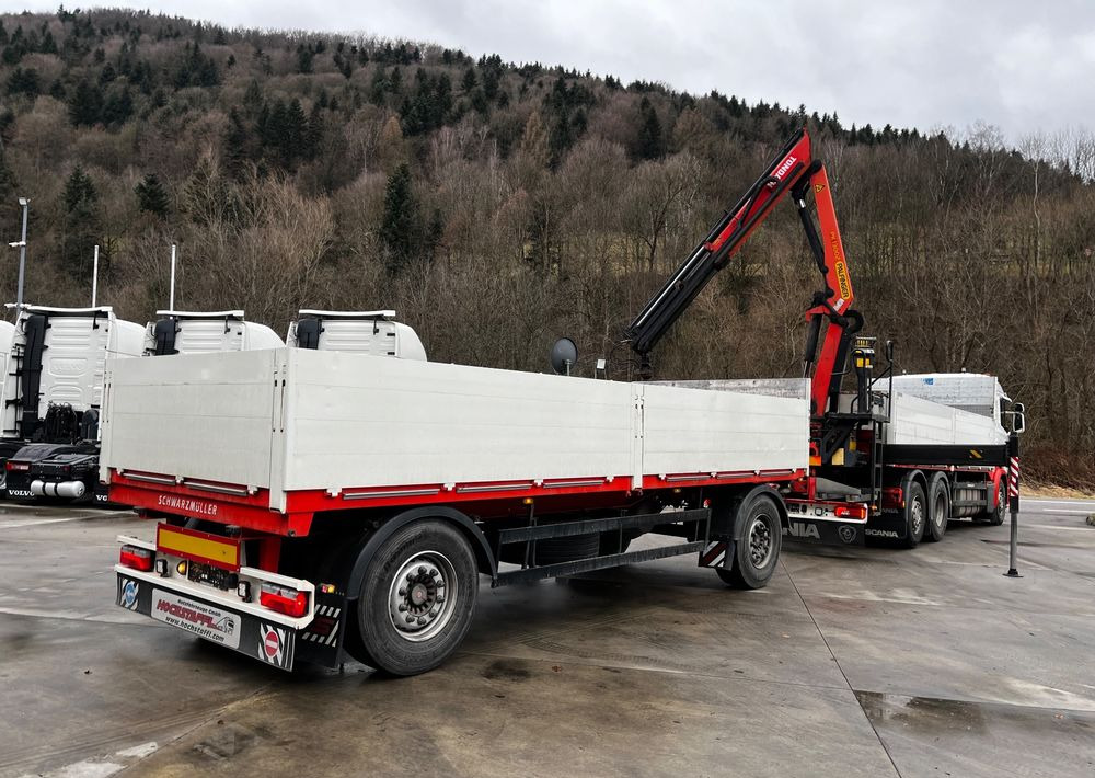 Scania R450 // 2014 // HDS Palfinger 13002 // 6x4 oś skrętna+podnoszona // Przyczepa Schwarzmuller // - Camion platformă: Foto 5 Scania R450 // 2014 // HDS Palfinger 13002 // 6x4 oś skrętna+podnoszona // Przyczepa Schwarzmuller // - Camion platformă: Foto 5