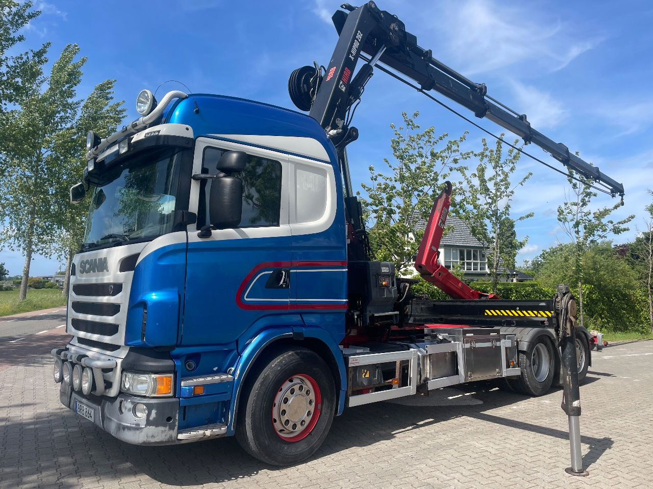 Scania R480 with hiab hookloader and hiab 262 EP5 with remote crane 2019 - Camion transport containere/ Swap body, Camion cu macara: Foto 5 Scania R480 with hiab hookloader and hiab 262 EP5 with remote crane 2019 - Camion transport containere/ Swap body, Camion cu macara: Foto 5