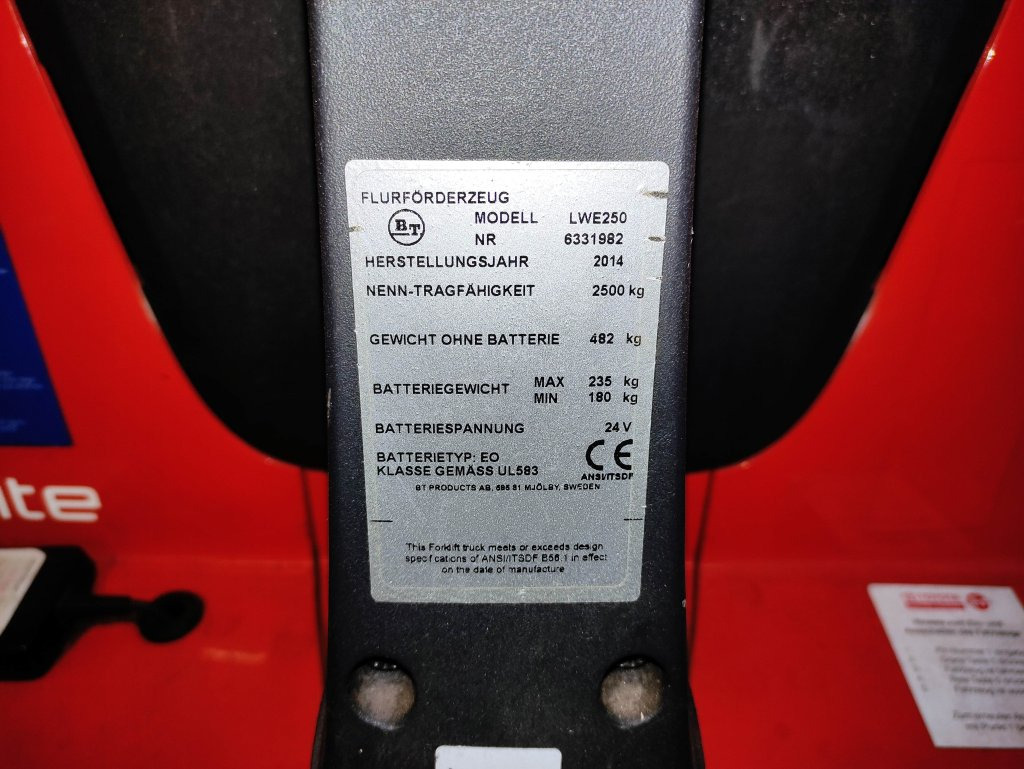BT LWE 200 - Transpalet manual: Foto 5 BT LWE 200 - Transpalet manual: Foto 5