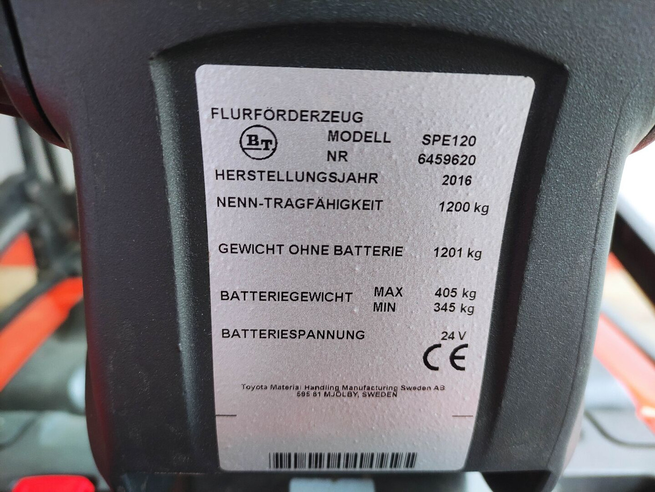 BT SPE 120 - Transpalet la mare înălţime: Foto 5 BT SPE 120 - Transpalet la mare înălţime: Foto 5