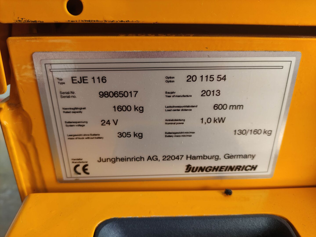 Jungheinrich EJE 116 - Transpalet manual: Foto 5 Jungheinrich EJE 116 - Transpalet manual: Foto 5