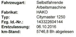 Hako Citymaster 1250 Kehrmaschine - Măturătoare stradală: Foto 3 Hako Citymaster 1250 Kehrmaschine - Măturătoare stradală: Foto 3