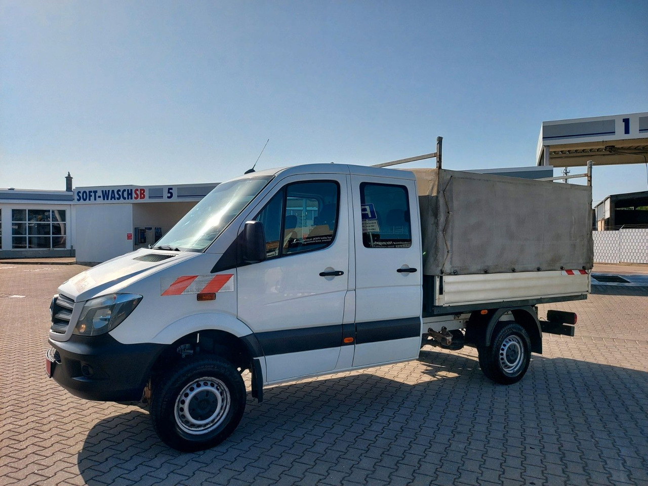 Mercedes-Benz Sprinter II Pritsche DoKa 316 4X4 6Sitze Klima - Autoutilitară cu prelată, Autoutilitară cabină dublă: Foto 4 Mercedes-Benz Sprinter II Pritsche DoKa 316 4X4 6Sitze Klima - Autoutilitară cu prelată, Autoutilitară cabină dublă: Foto 4